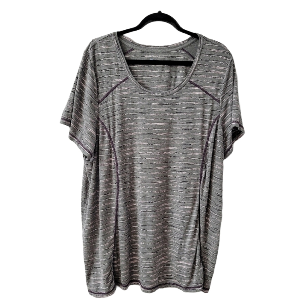 Short Sleeve Active Workout T Shirt Plus Size 2X